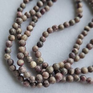 Rhodonite Beaded Necklace